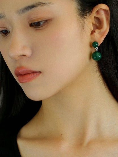 6 Captivating Colors Double Natural Stone Earrings earrings from SHOPQAQ