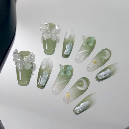 【Butterfly in the forest】 False Nails from SHOPQAQ