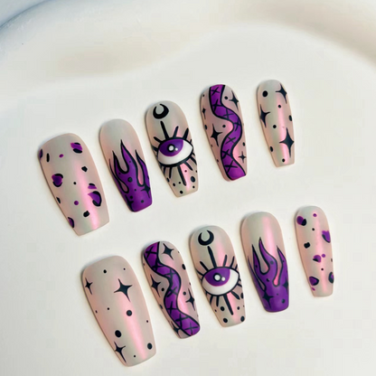 【Halloween】Purple Flame | False Nails | SHOPQAQ