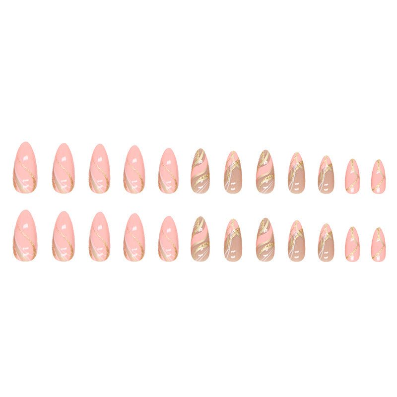 24pcs Barbie Pink French Tip False Nails from SHOPQAQ