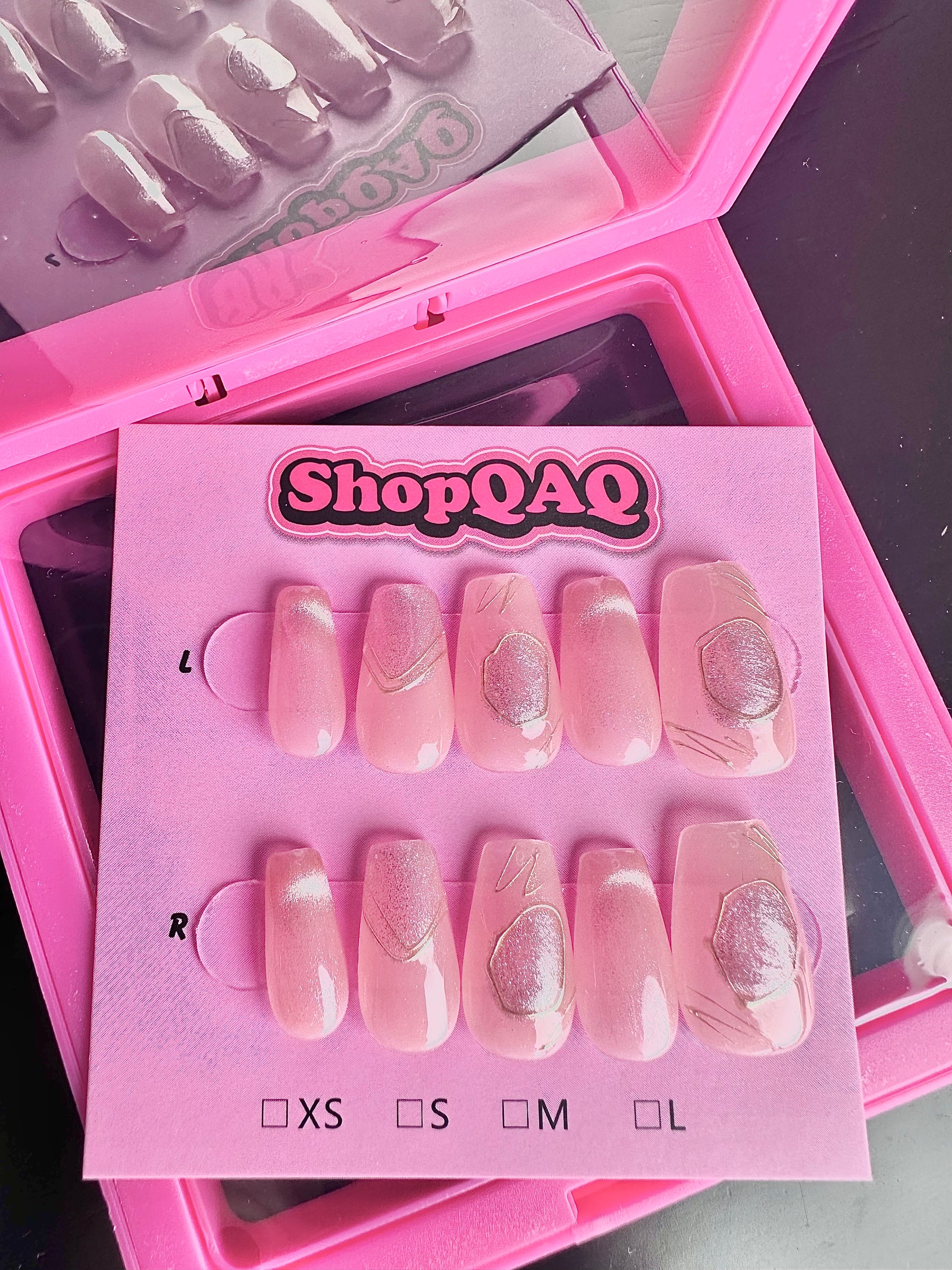 French Gradient Cat Eye Simple Elegant False Nails from SHOPQAQ