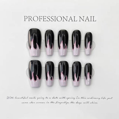 Cyberpunk Style Color-Contrasting | False Nails | DIY nails, easy to apply nails, elegant nails, False Nails, fashion nails, Handmade False Nails, High-Grade False Nails, Party nails., press on nails, special occasion nails | SHOPQAQ