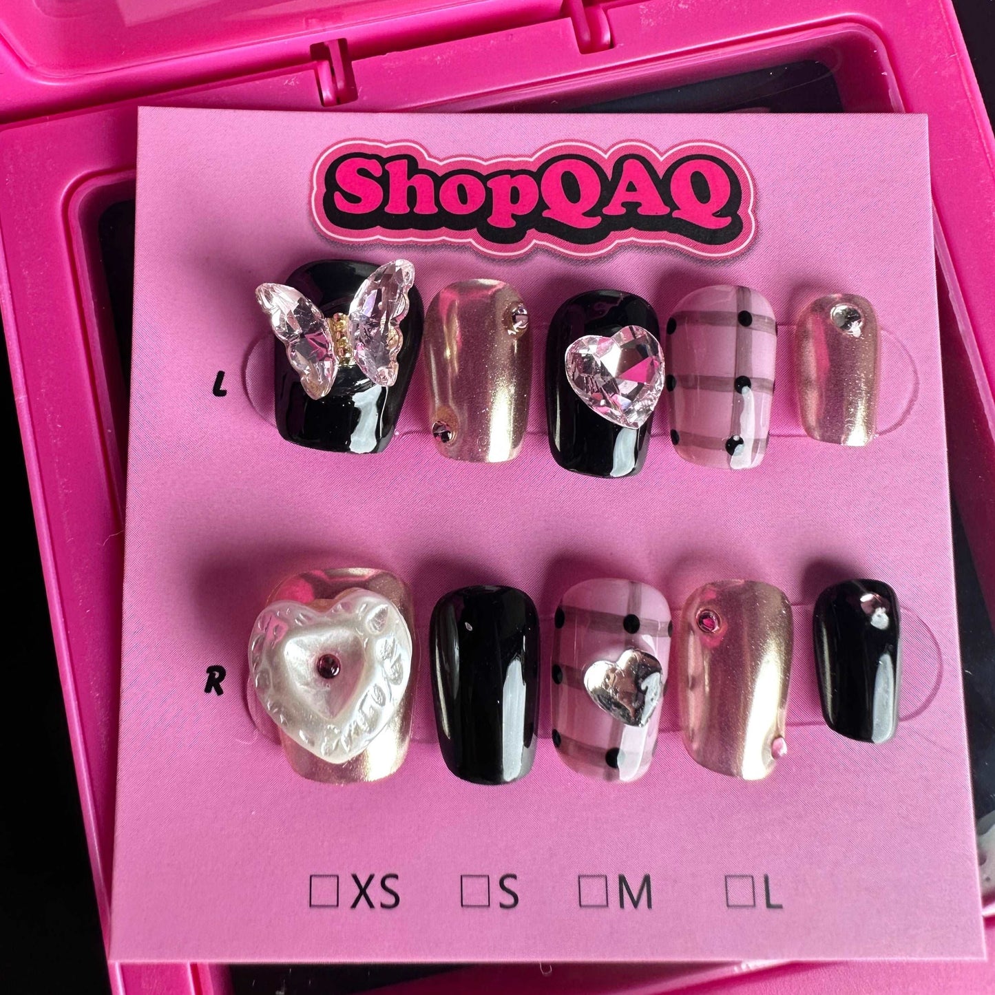 Blackpink three-dimensional butterfly False Nails from SHOPQAQ