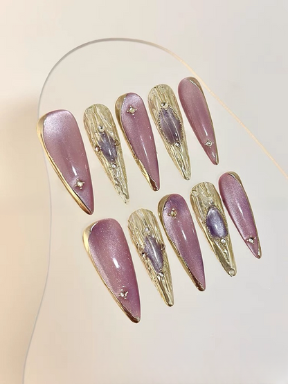 【lavender Brocade】 False Nails from SHOPQAQ