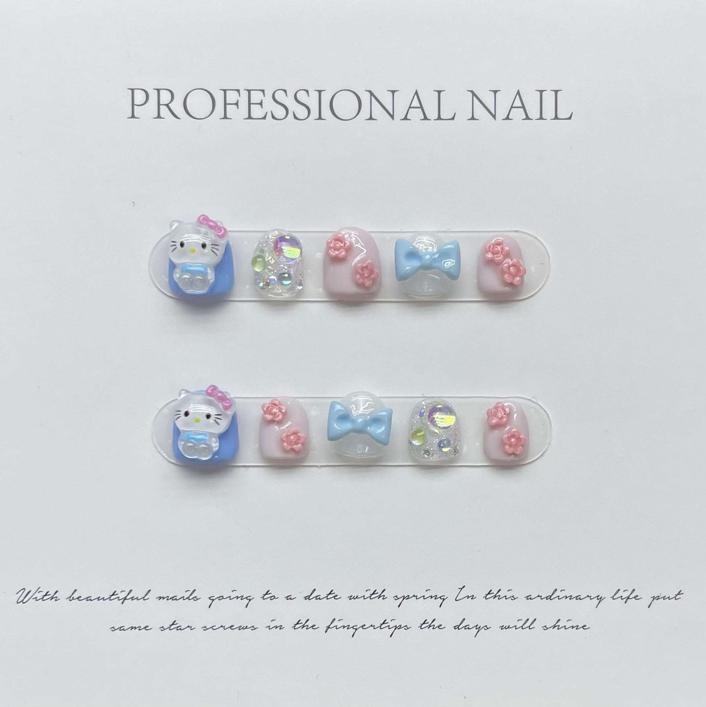 Beloved Hello Kitty Design False Nails from SHOPQAQ