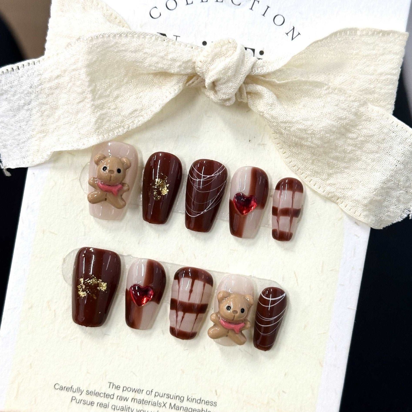 Brown Bear False Nails from SHOPQAQ