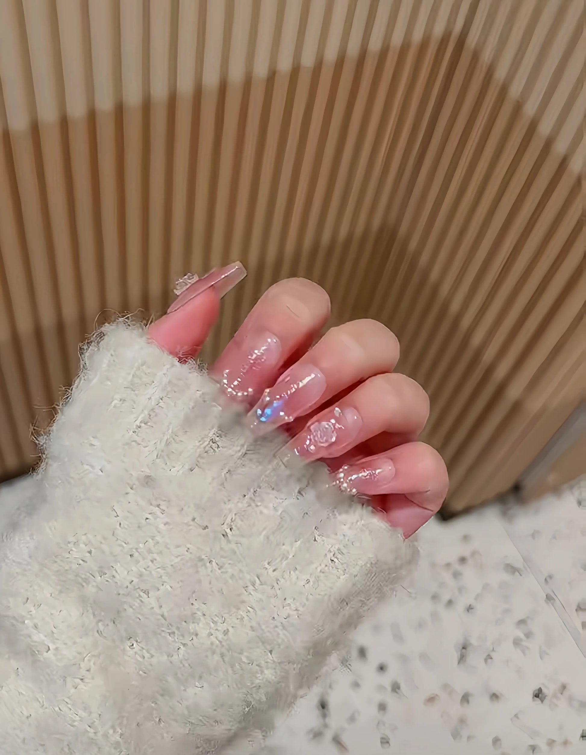 Long-Length Sparkling and Detachable New Nail Stickers False Nails from SHOPQAQ