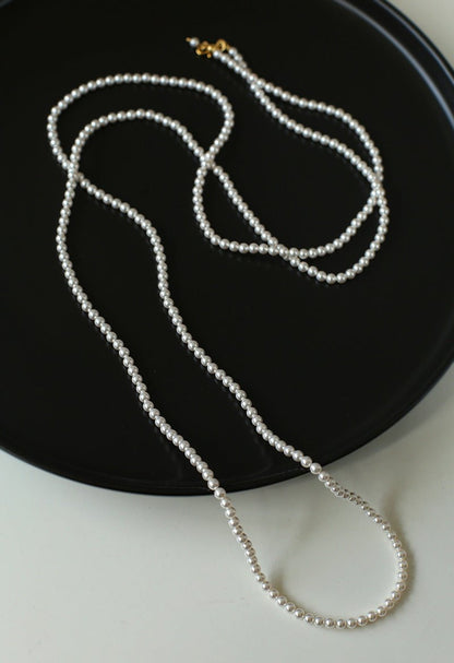 4mm Round Swarovskii Pearl Long Necklace necklaces from SHOPQAQ