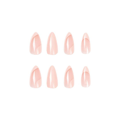 French pink heart | False Nails | affordable, beauty., DIY, easy to use, french style, high-quality, manicure, press on nails, reusable, salon-quality, various sizes | SHOPQAQ