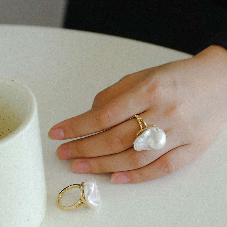 Baroque Freshwater Pearl Ring Rings from SHOPQAQ