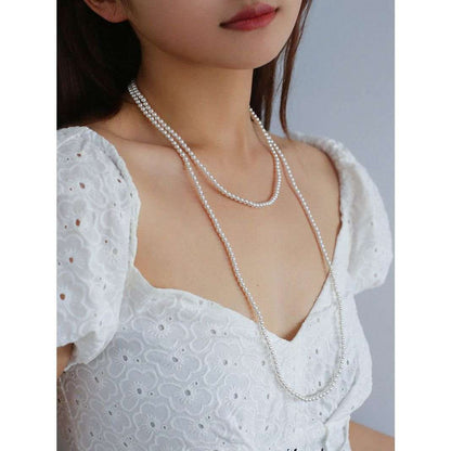 4mm Round Swarovskii Pearl Long Necklace necklaces from SHOPQAQ