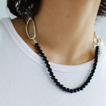 Black Agate Splicing Multi-layer Chain Necklace necklaces from SHOPQAQ