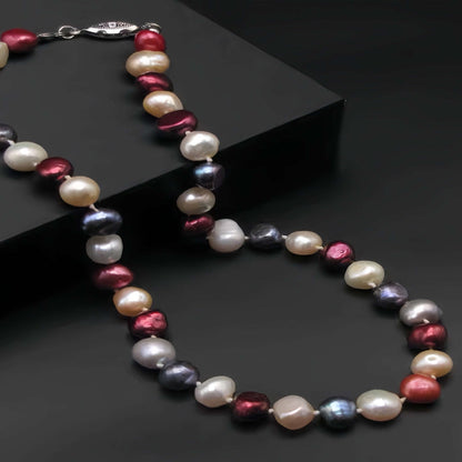 Dyed Natural Pearl Necklace from SHOPQAQ