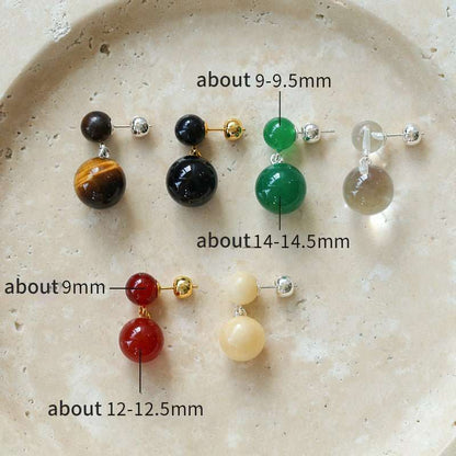 6 Captivating Colors Double Natural Stone Earrings earrings from SHOPQAQ