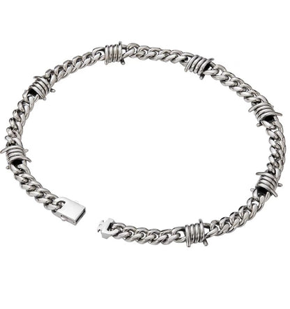 Heartbreak High Inspired Necklace: Hip-Hop Style Cuban Link Titanium Steel Chain Bracelet from SHOPQAQ