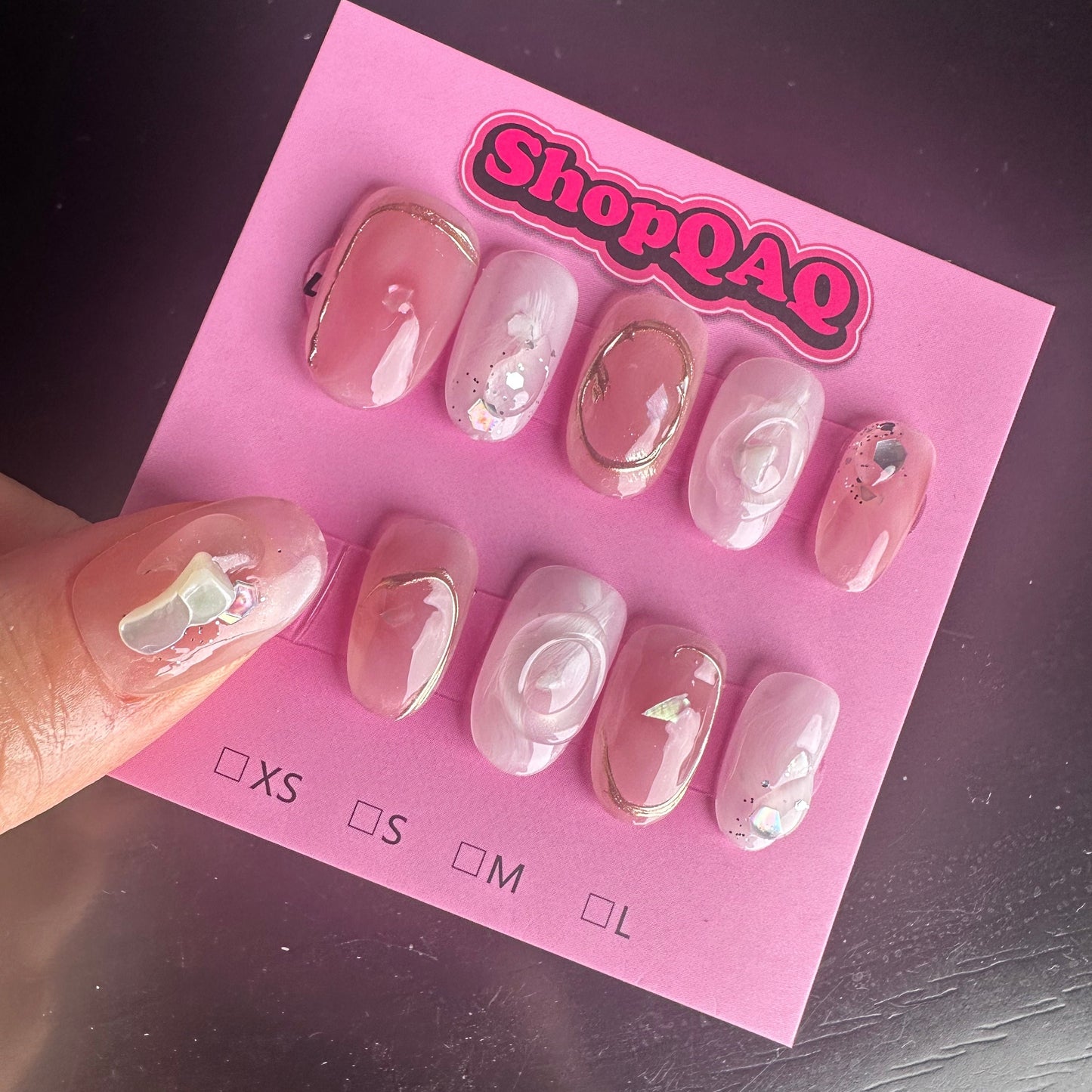 Ultra-Soft Nude Pink Handcrafted Press-On Nails | False Nails | False Nails, Handmade False Nails, press on nails | SHOPQAQ