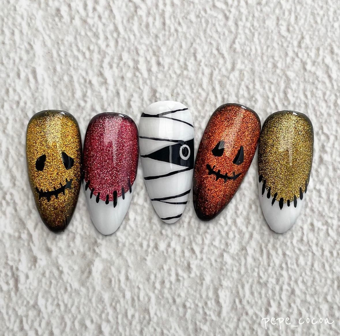 Halloween Devil and Skull Element Press-On Nails | False Nails | SHOPQAQ