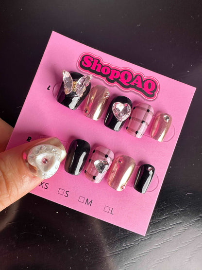 Blackpink three-dimensional butterfly False Nails from SHOPQAQ