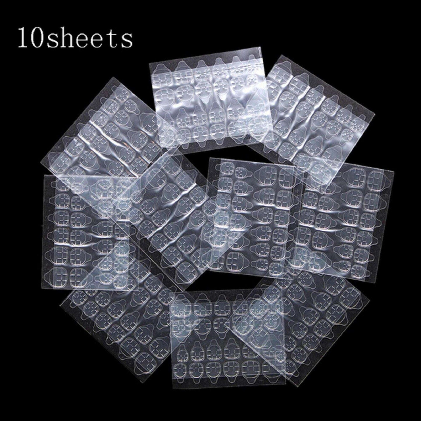 240pcs/10sheets Nail Jelly glue Double Sided Nail Art Kits & Accessories from SHOPQAQ