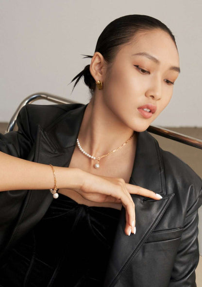 Asymmetric Baroque Pearl Necklace necklaces from SHOPQAQ