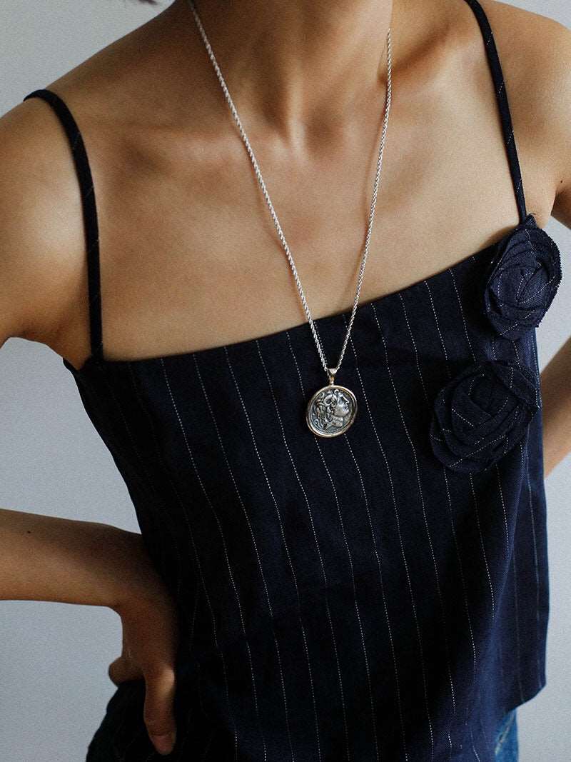 Classic Alexander Silver Coin Plus Necklace necklaces from SHOPQAQ