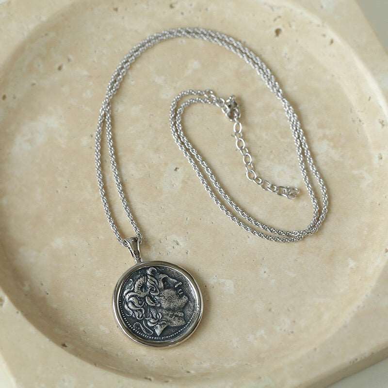 Classic Alexander Silver Coin Plus Necklace necklaces from SHOPQAQ