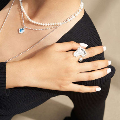 Charming Love Heart Open Ring Rings from SHOPQAQ