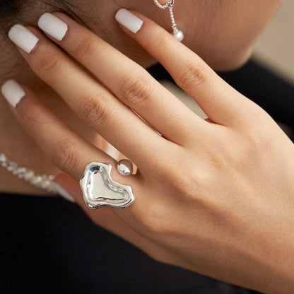 Charming Love Heart Open Ring Rings from SHOPQAQ