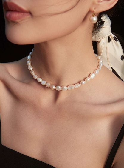 Baroque Pearl Necklace: A Captivating Symphony of Elegance necklaces from SHOPQAQ