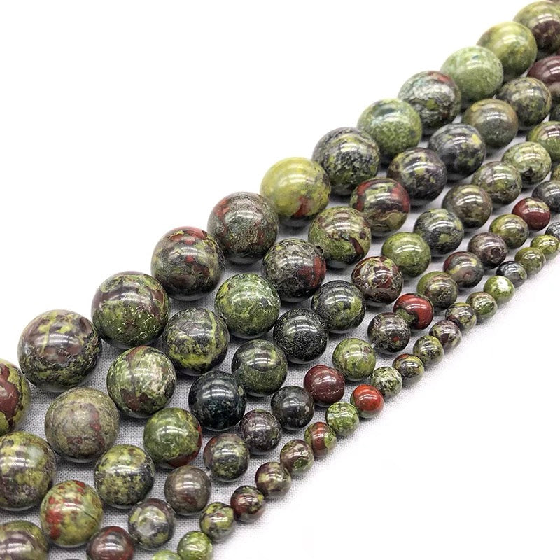 One Dragon Blood Jasper Bracelet 8mm Bracelets from SHOPQAQ