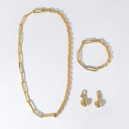 Articulated Chain Detachable Gold Ball Necklace | necklaces | SHOPQAQ