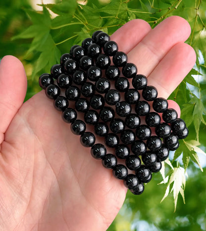 One Black Tourmaline Bracelet 8mm | Bracelets | SHOPQAQ