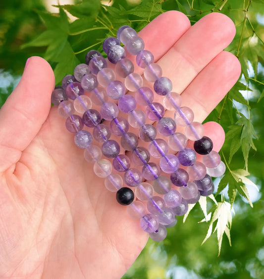 One Purple Fluorite Bracelet 8mm | Bracelets | SHOPQAQ