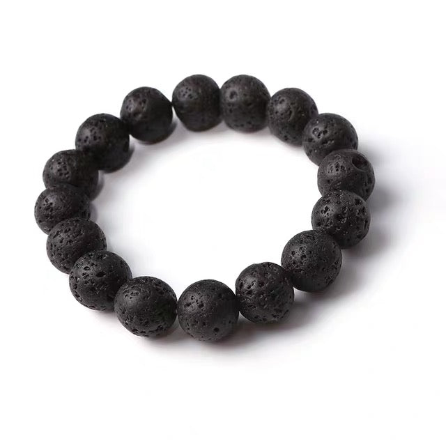 Black Lava Rock Bracelet-8mm Bracelets from SHOPQAQ