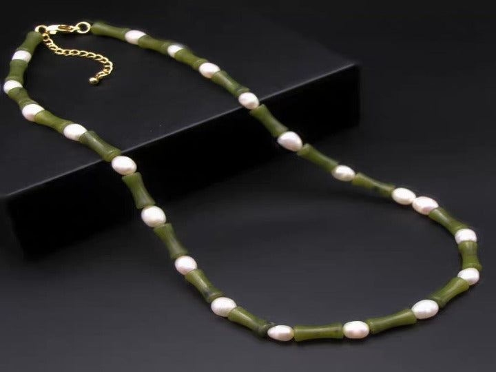 Jade Pearls Handmade Necklace necklaces from SHOPQAQ