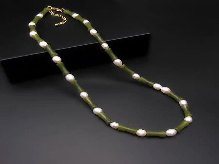 Jade Pearls Handmade Necklace necklaces from SHOPQAQ