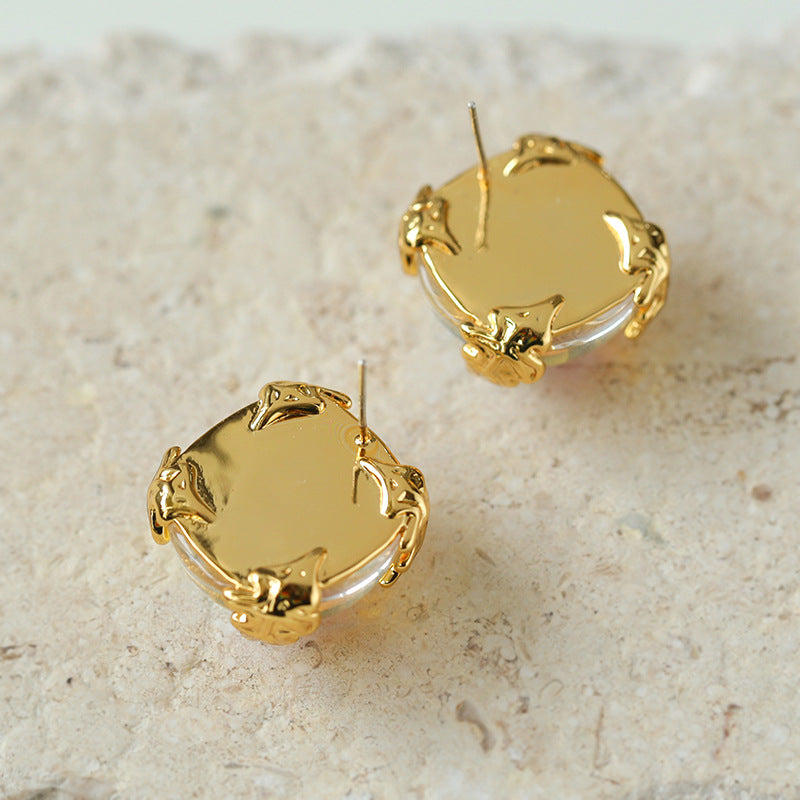 Colorful Gemstone Bubble Earrings | earrings | 18K gold plated, 925 silver needle, 9new, _badge_new, Earrings, glass crystal | SHOPQAQ