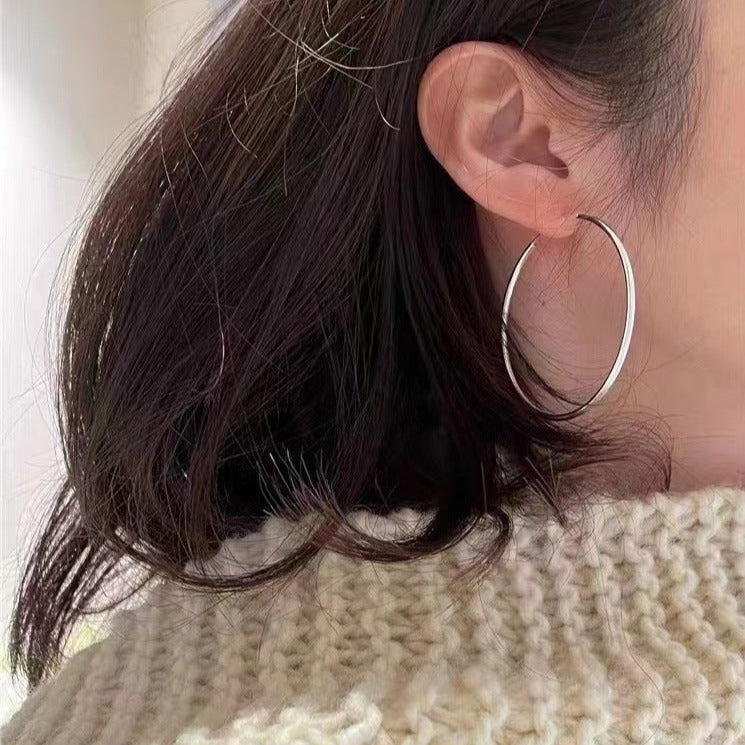 Classic 925 Sterling Silver Hoop Earrings | earrings | 18k gold plated, 8new, 925, 925earrings, _badge_s925, earrings, gold earrings, hoop earrings | SHOPQAQ