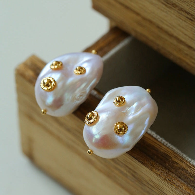 Chic Luxury: Artisanal Baroque Pearl Earrings earrings from SHOPQAQ