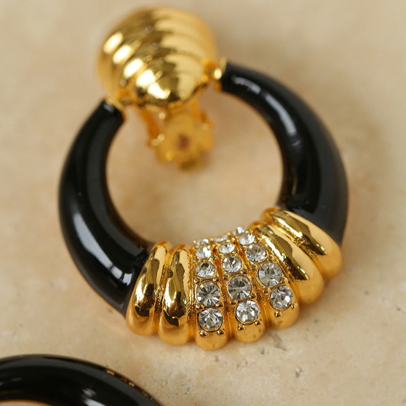 Antique Enamel Glazed Ring Earrings earrings from SHOPQAQ