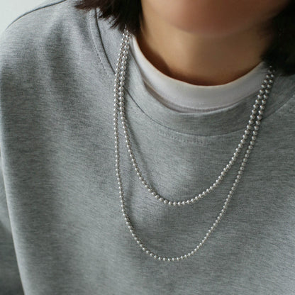 Swarovski Grey 4mm Pearl Long Necklace necklaces from SHOPQAQ