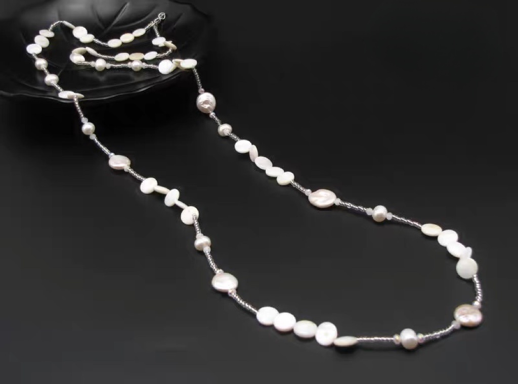 Small beads with Natural Pearls Necklaces from SHOPQAQ