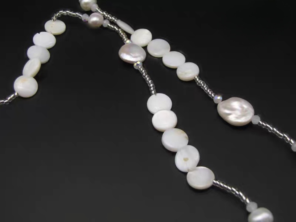 Small beads with Natural Pearls Necklaces from SHOPQAQ
