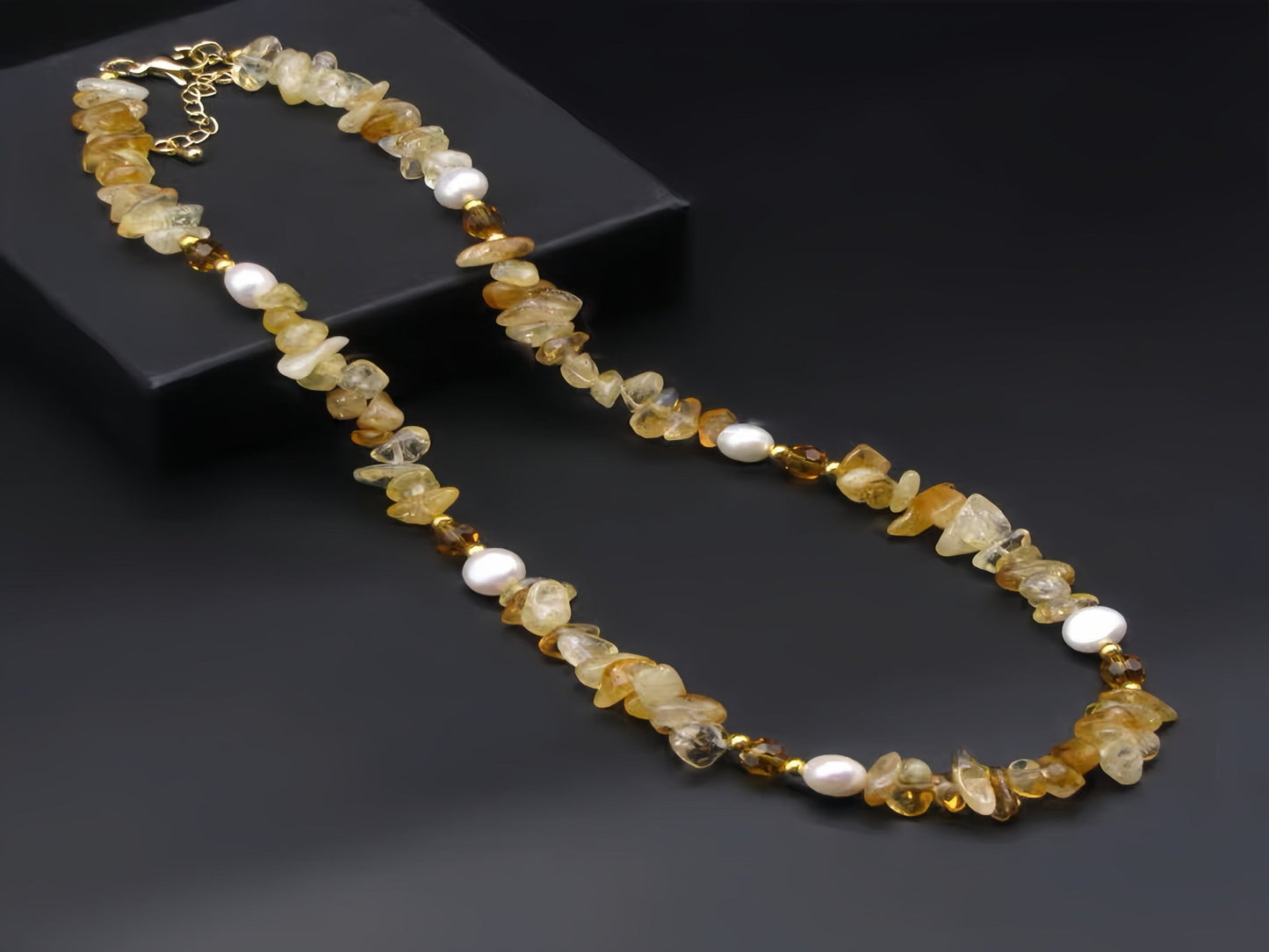 Natural Citrine with Pearl Necklaces from SHOPQAQ