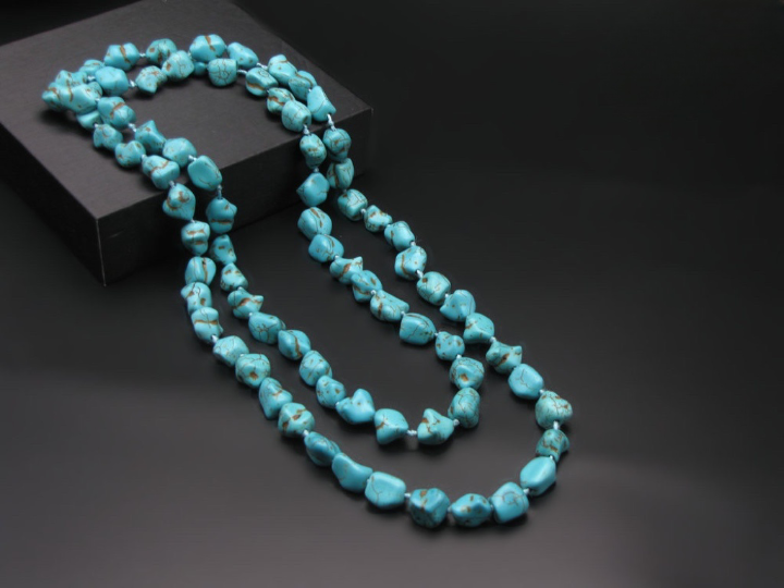 Long Turquoise handmade Necklace | Necklace | SHOPQAQ