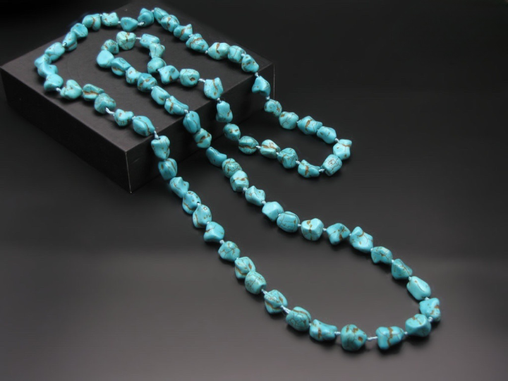 Long Turquoise handmade Necklace Necklace from SHOPQAQ