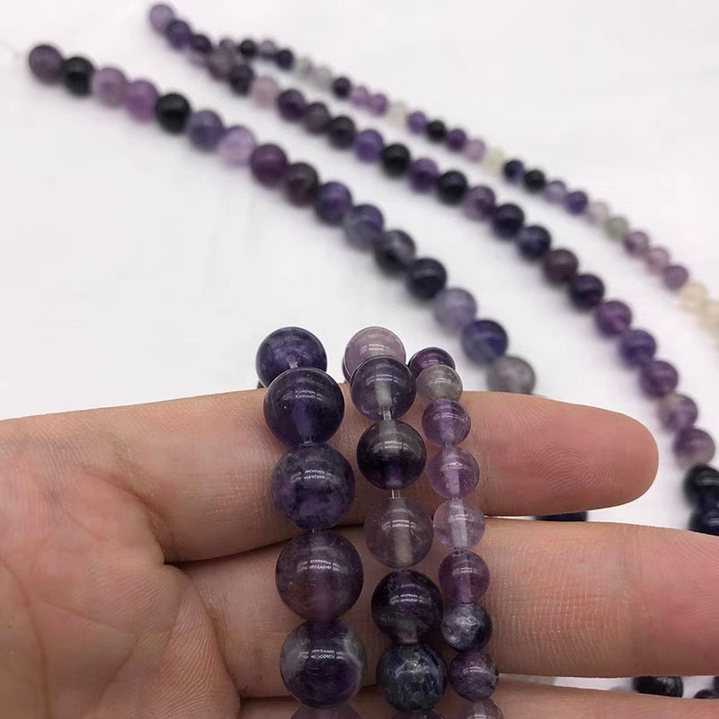 One Purple Fluorite Bracelet 8mm Bracelets from SHOPQAQ