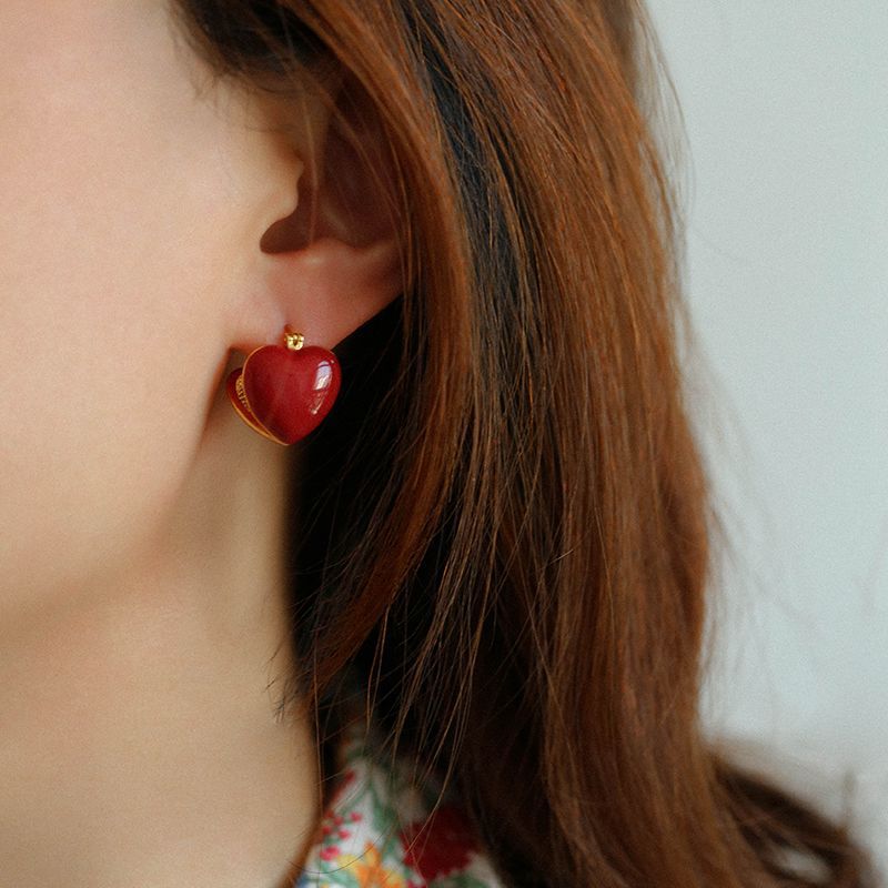 Colored Enamel Love Earrings earrings from SHOPQAQ