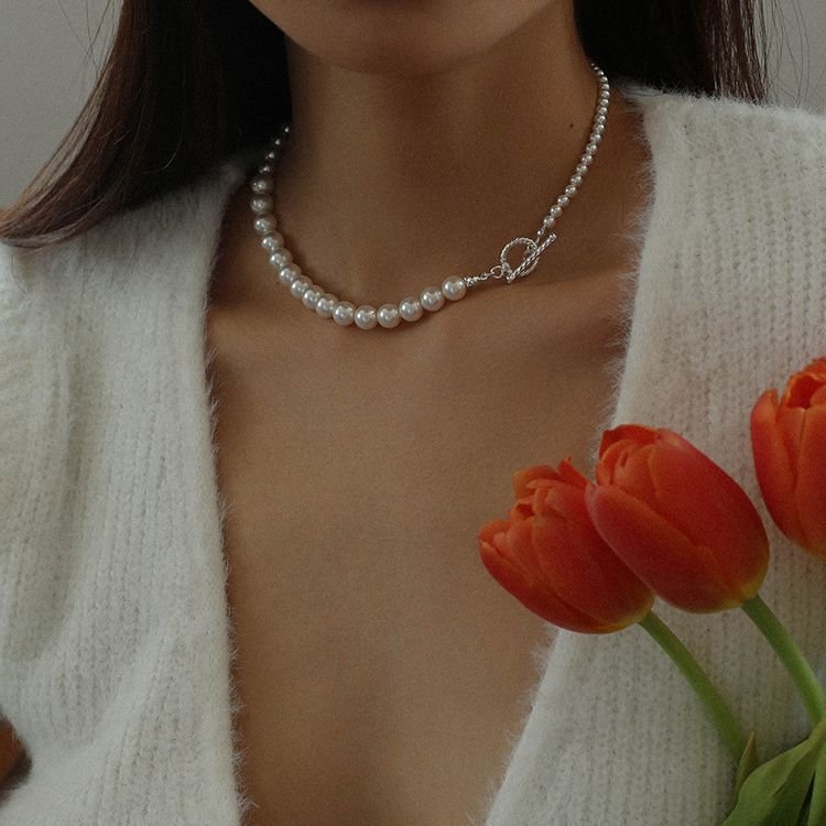 Elegant Pearl Clavicle Necklace | necklaces | 5new, December, Necklace, new, pearl, pearl necklace, sale, Swarovski pearl | SHOPQAQ