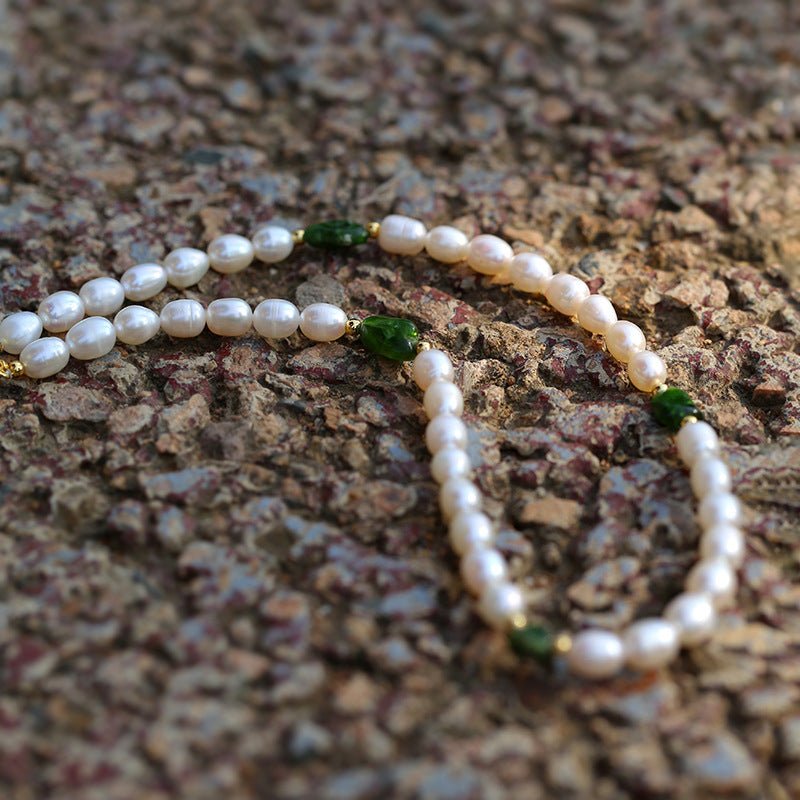 Green Stone Shaped Pearl Necklace necklaces from SHOPQAQ